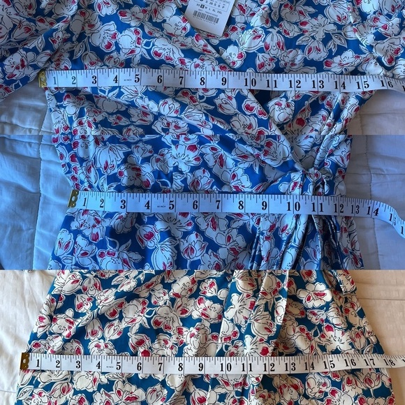 NWT ZARA Floral Print Poplin Cotton Tie Mini Dress S - Picture 15 of 15